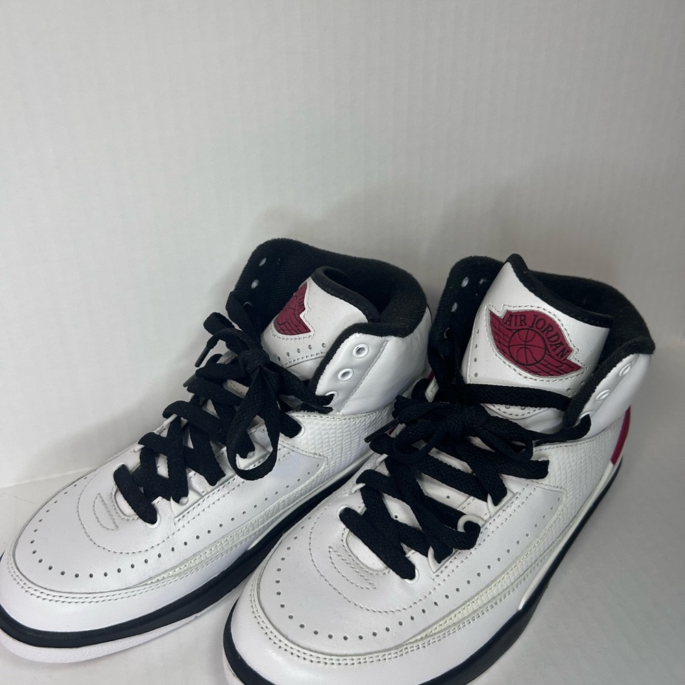 Jordan Kids White, Black & Red High-Top Sneakers